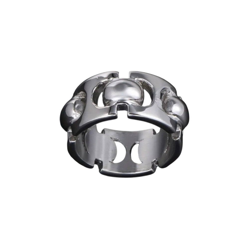 New Unisex Stainless Steel Link Chain  Ring Size 9 - Picture 2 of 3